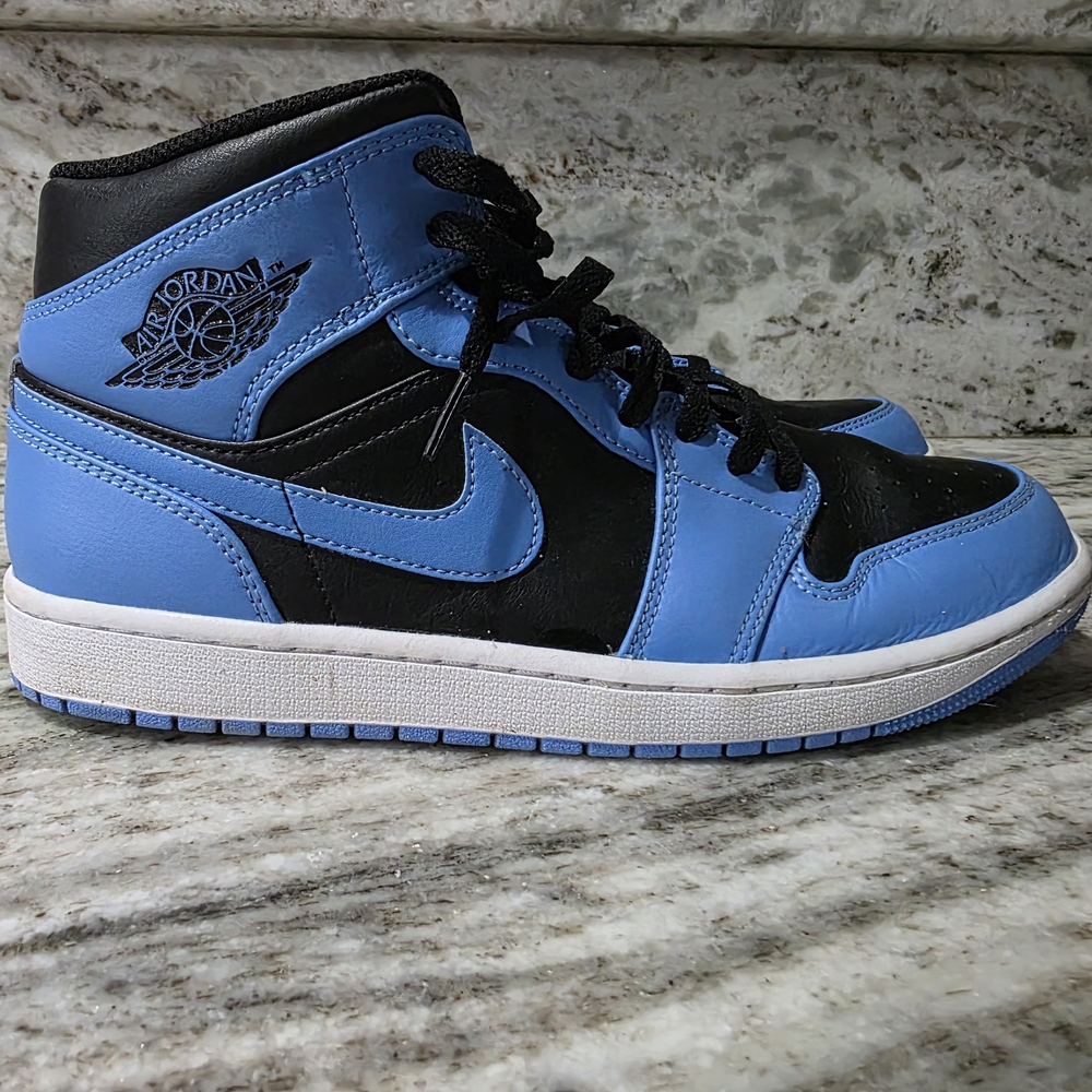 Nike Air Jordan High Top Black and Blue Sneakers